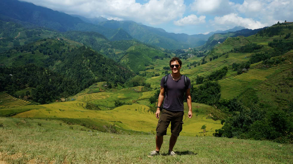 Ich beim Wandern in der Nähe von Sapa