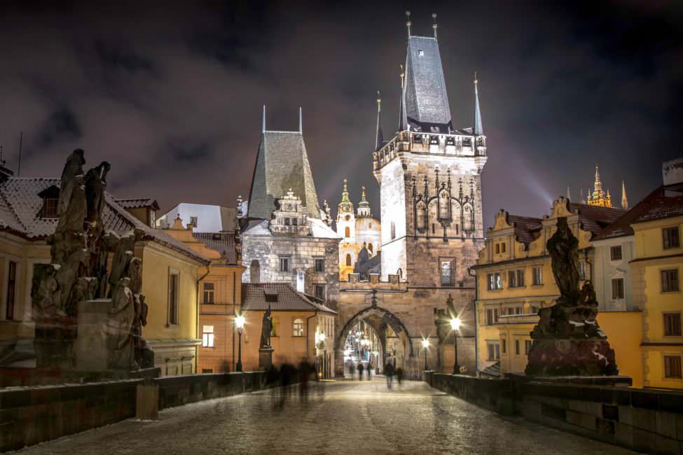 Prag Innenstadt bei Nacht